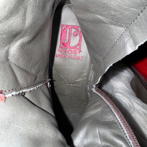 🔥 JO GHOST Italian Red Ombre Leather Ankle Boots Size 37 🔥 - Picture 7 of 10